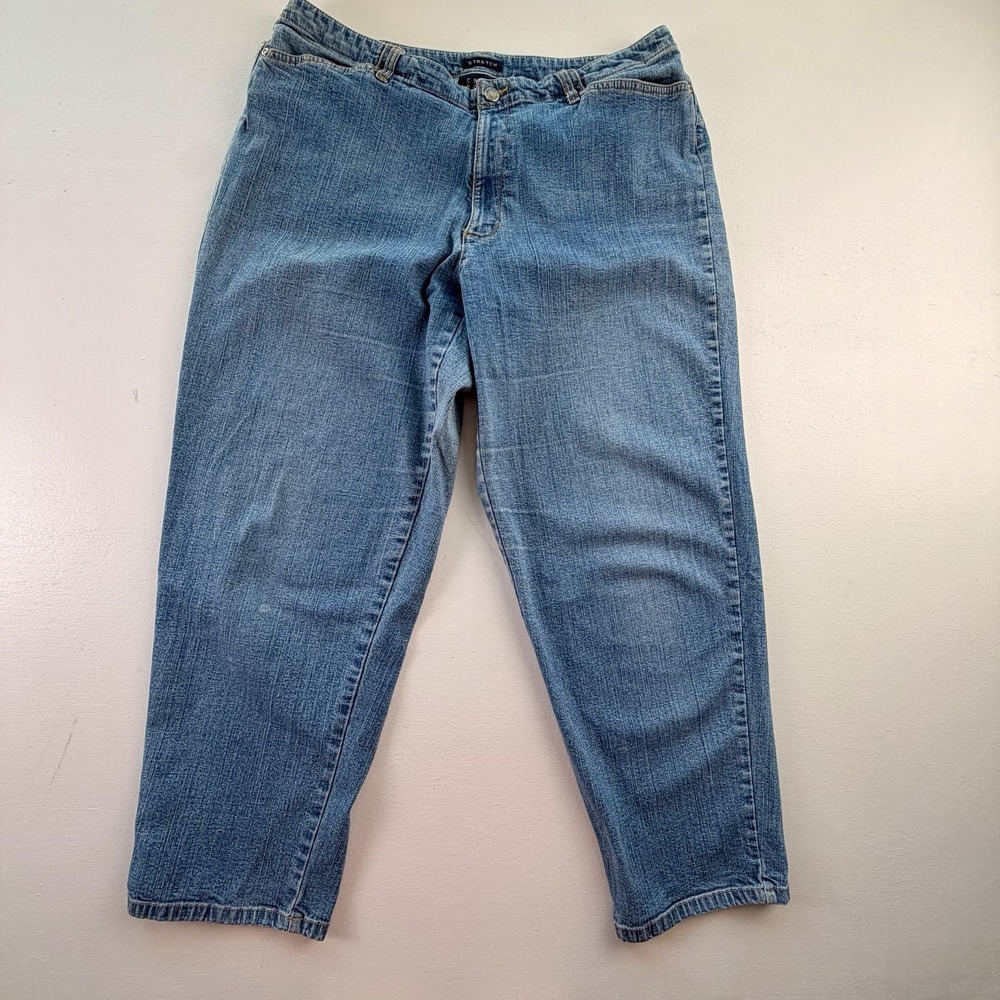 Crazy Horse Women's Jeans Petite Size 16R, Stretch Light Wash Denim